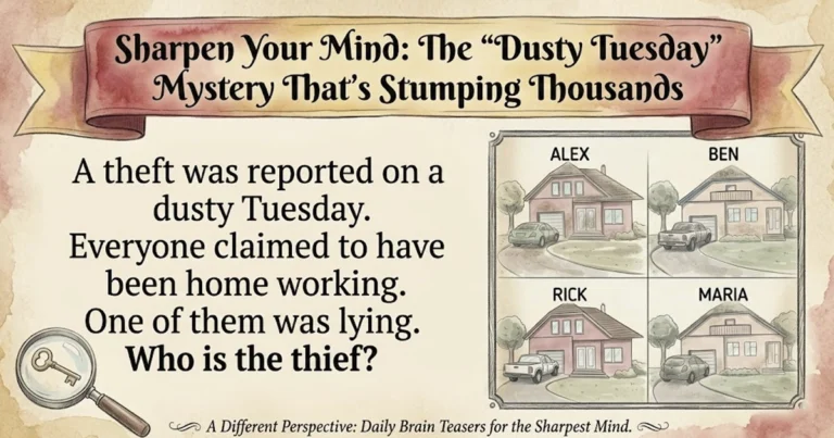 Sharpen Your Mind: The “Dusty Tuesday” Mystery That’s Stumping Thousands